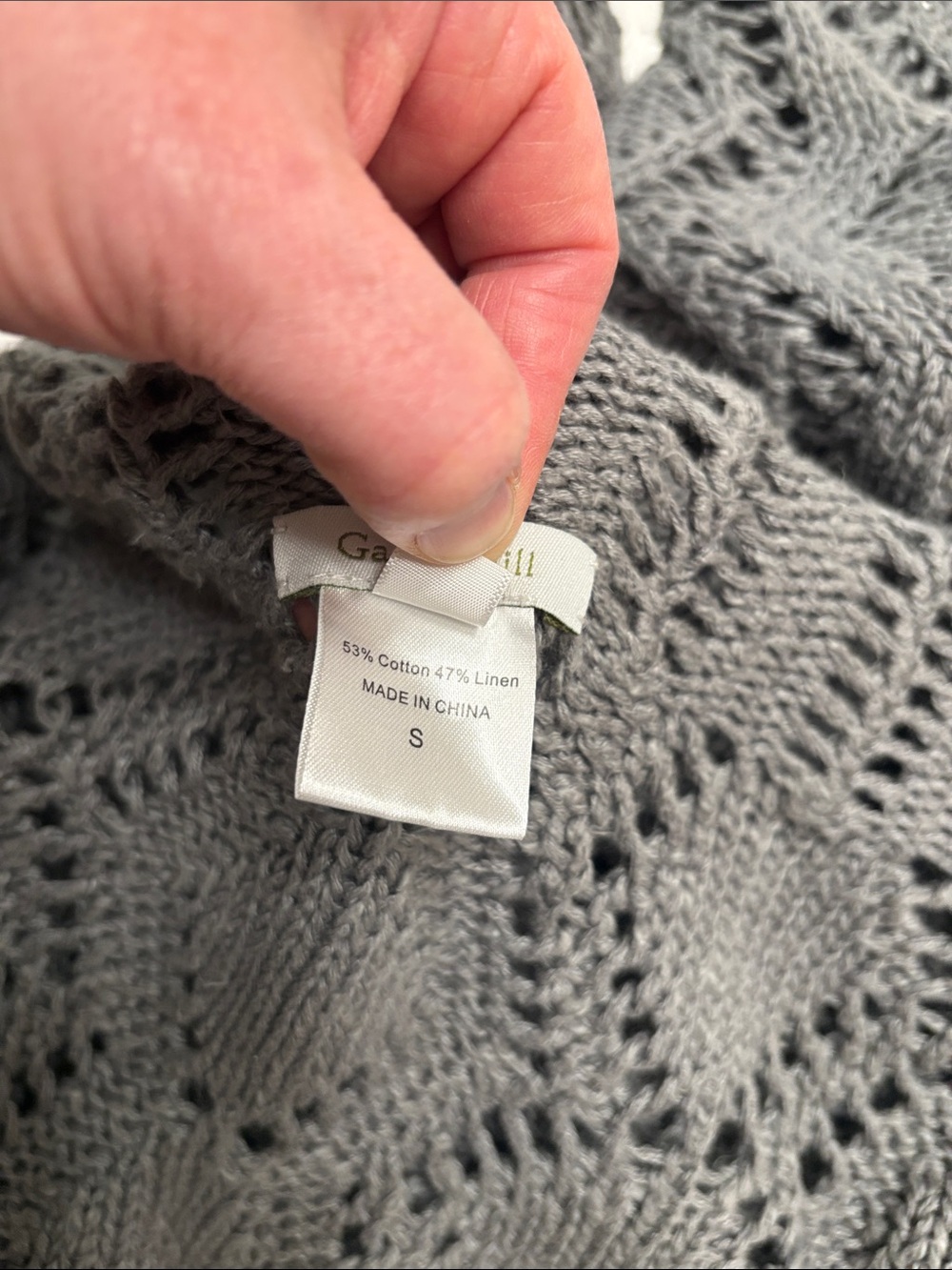 Garnet Hill Cotton & Linen Shrug S - Picture 5 of 6